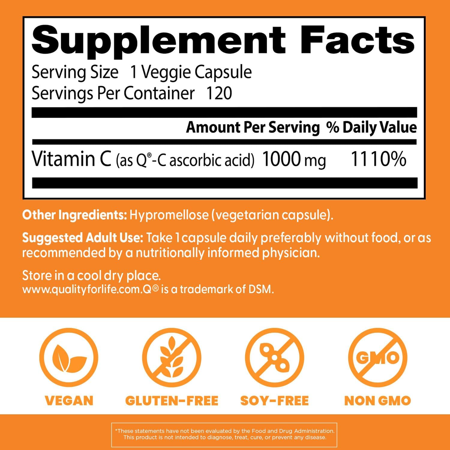 Doctor's Best Vitamin C 1,000 mg 360 Veggie Caps