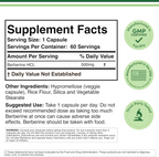 Double Wood Berberine 500mg, 60 Capsules