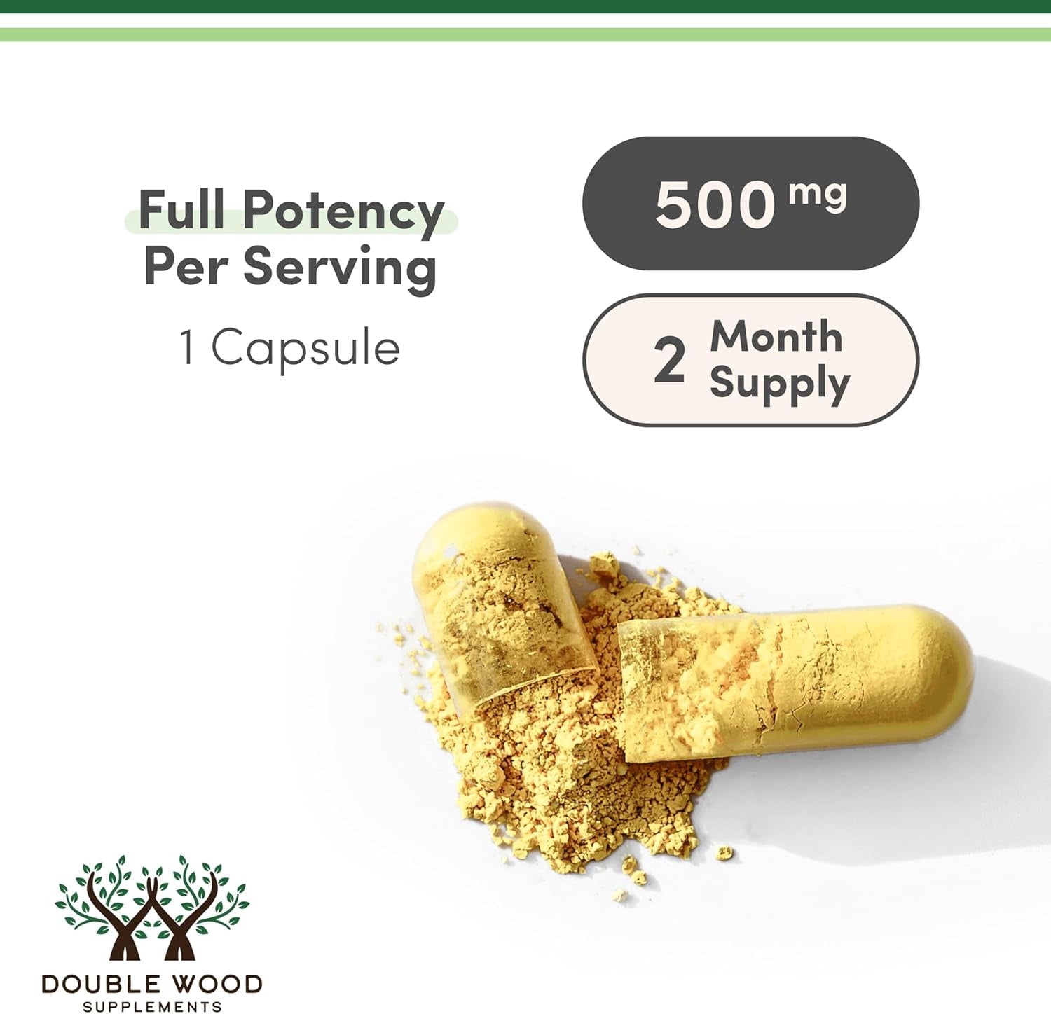 Double Wood Berberine 500mg, 60 Capsules