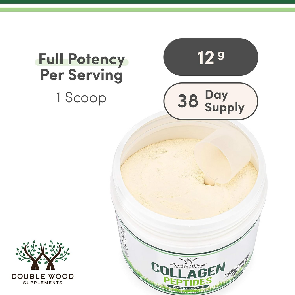 Double Wood Collagen Peptides Powder Type I, II and III - 456g