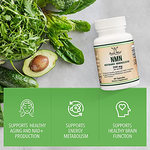Double Wood Supplements NMN (Nicotinamide Mononucleotide) 250mg, 60 Capsules