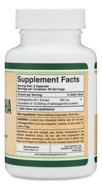 Double Wood Ashwagandha Capsules 500mg 120 Count