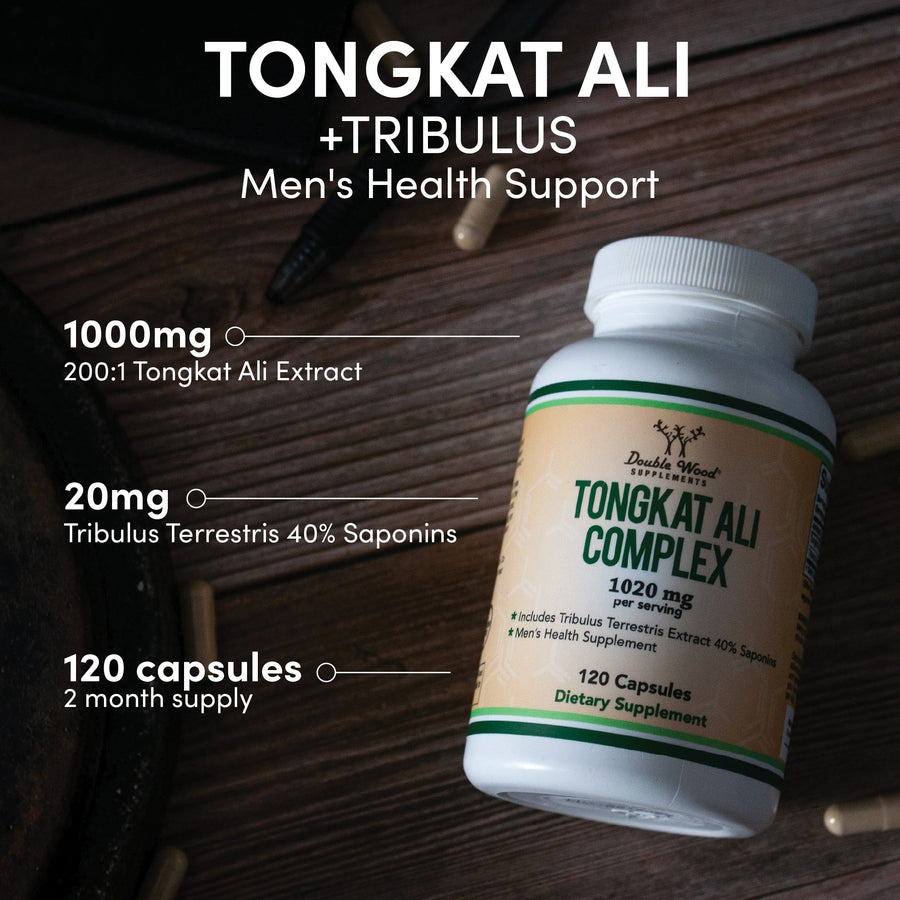 Double Wood Supplements Tongkat Ali Complex 1020 Mg - 120 Capsules