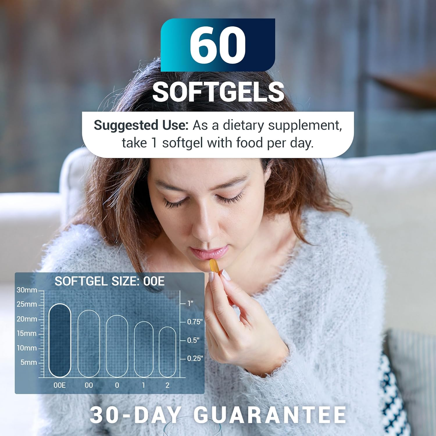 Dr. Berg Maximum Strength Omega-3 Cod Liver Fish Oil 1250 mg - 60 Softgels