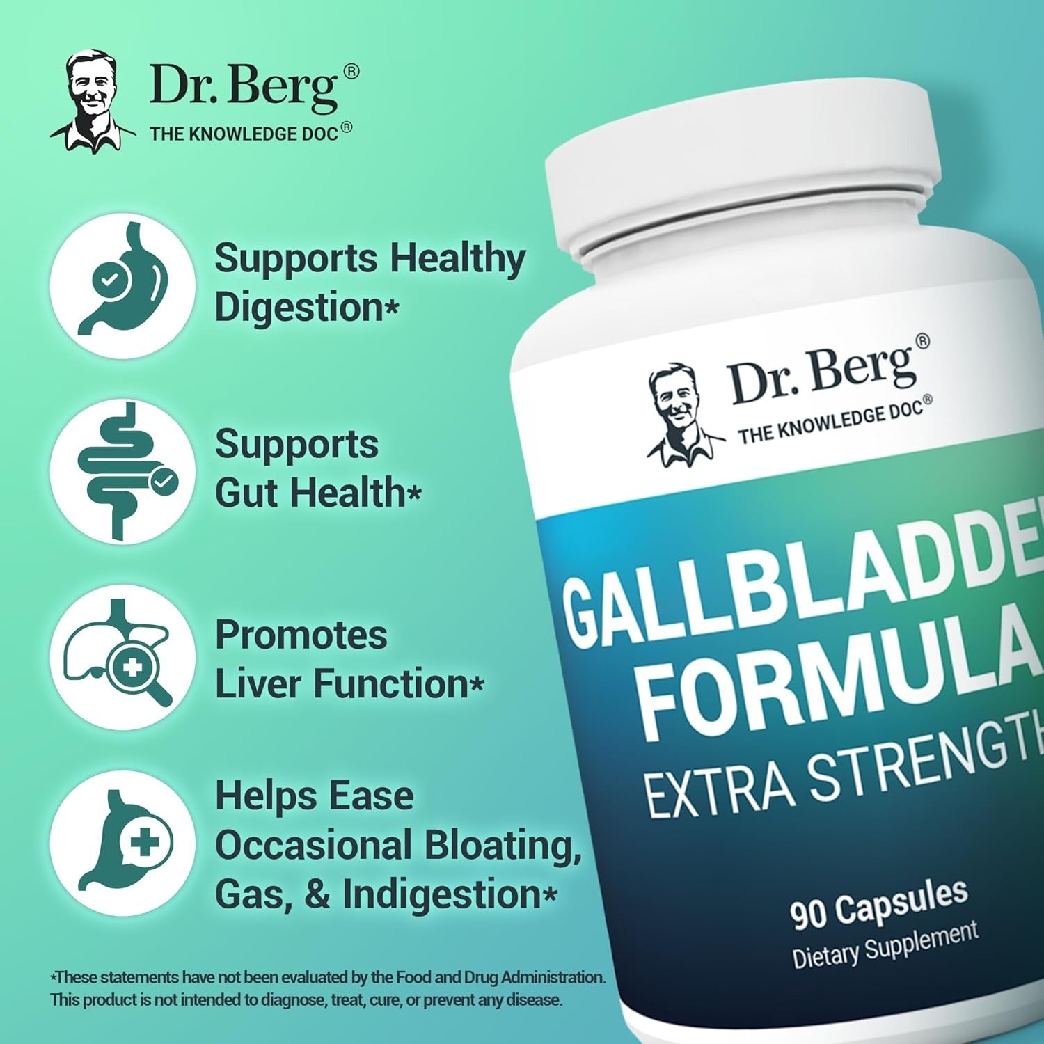 Dr. Berg Gallbladder Formula Extra Strength - 90 Vegetable Capsules