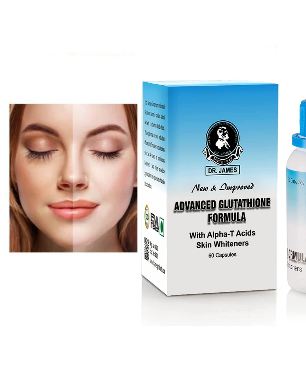 Dr. James Advanced Glutathione Formula with Alpha-T Acids Skin Whiteners