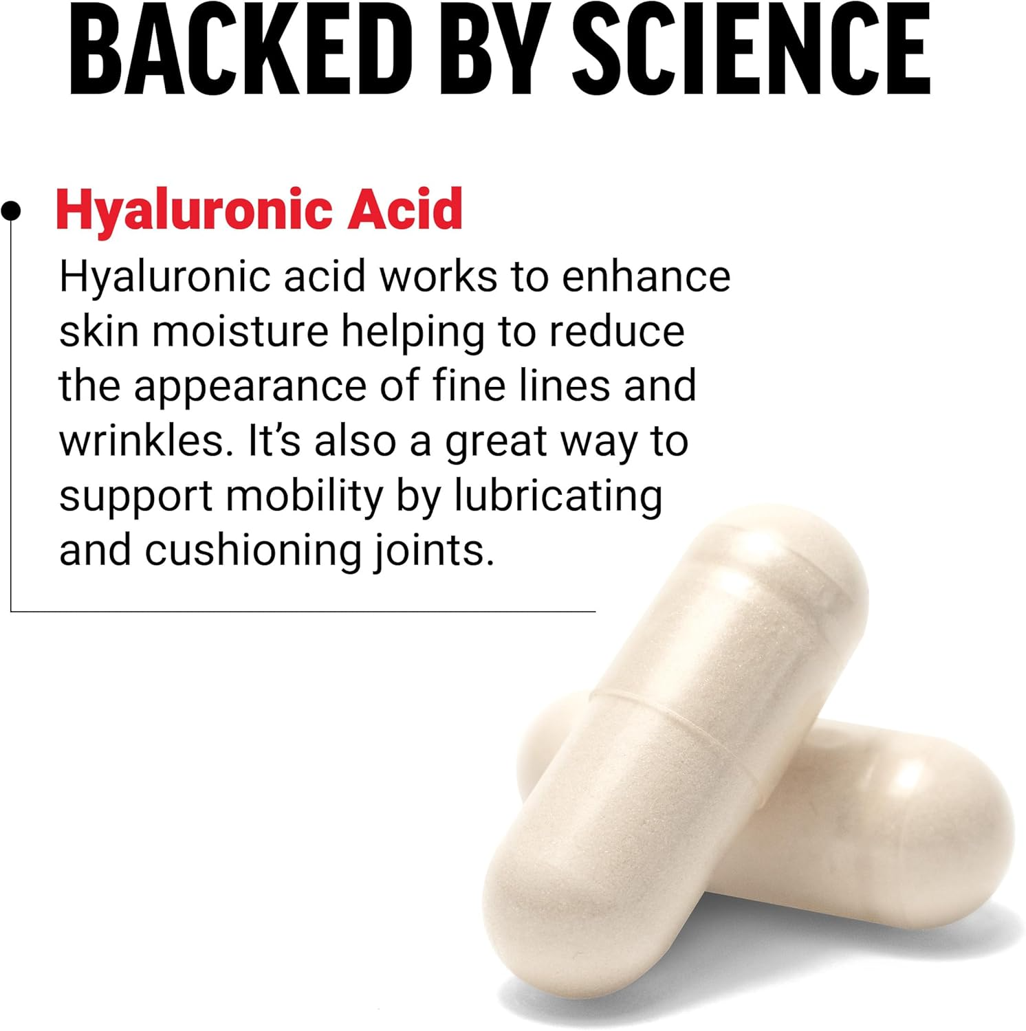 Force Factor Hyaluronic Acid 200 mg, 60 Vegetable Capsules