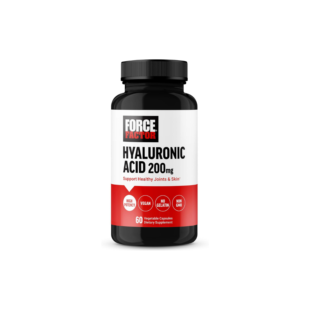 Force Factor Hyaluronic Acid 200 mg, 60 Vegetable Capsules