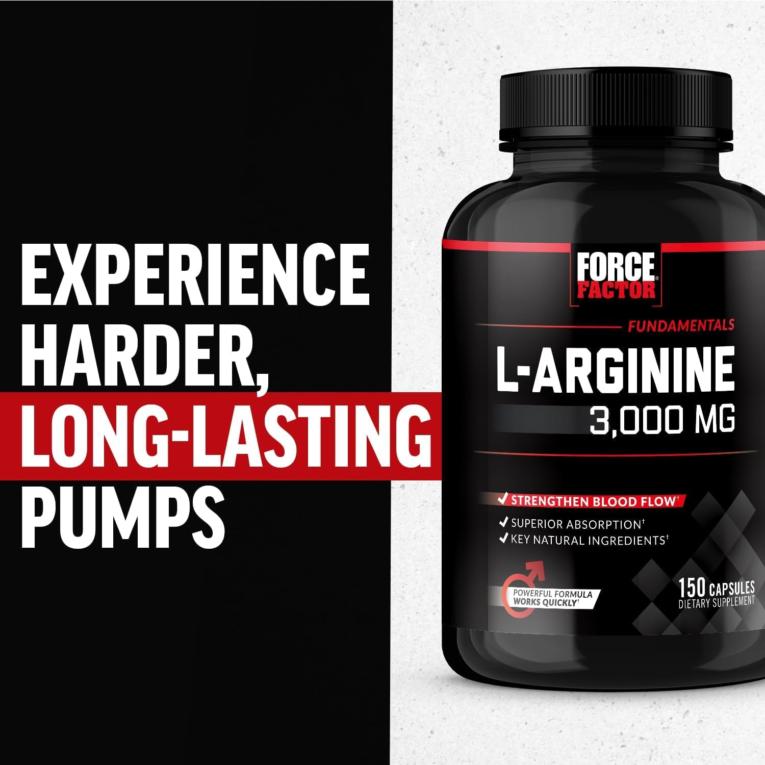 Force Factor L-Arginine 3000mg 150 Capsules
