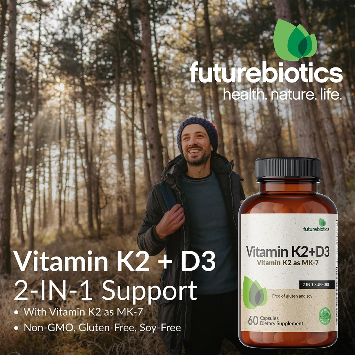Futurebiotics Vitamin K2 + D3 Extra Strength 120 Capsules