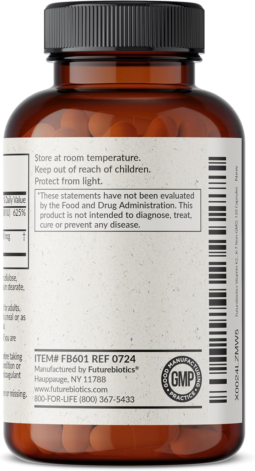 Futurebiotics Vitamin K2 + D3 Extra Strength 120 Capsules