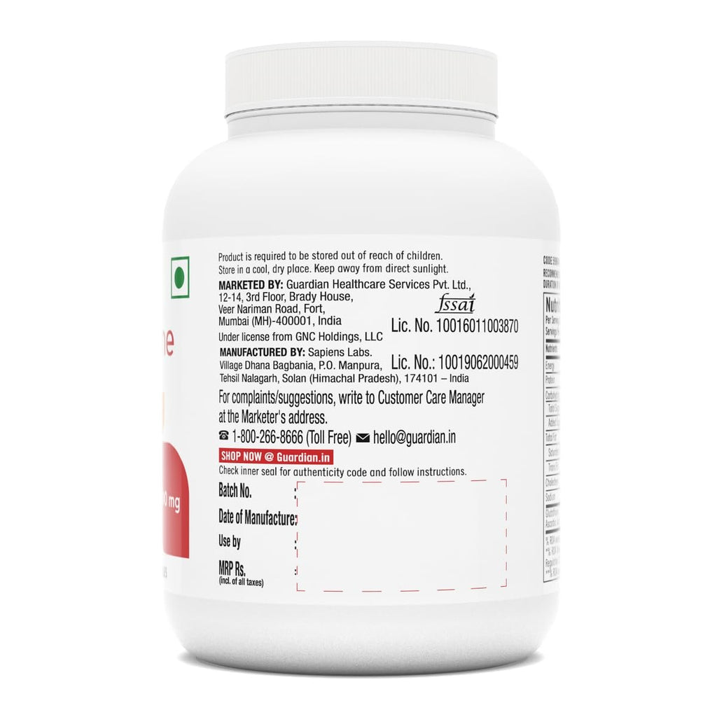 GNC Glutathione 500mg With Vitamin C _ 60 Veg Capsules