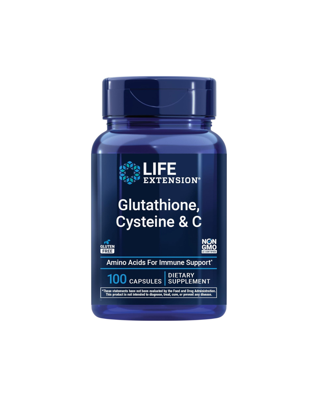 Life Extension Glutathione Cysteine & C, 100 Capsules