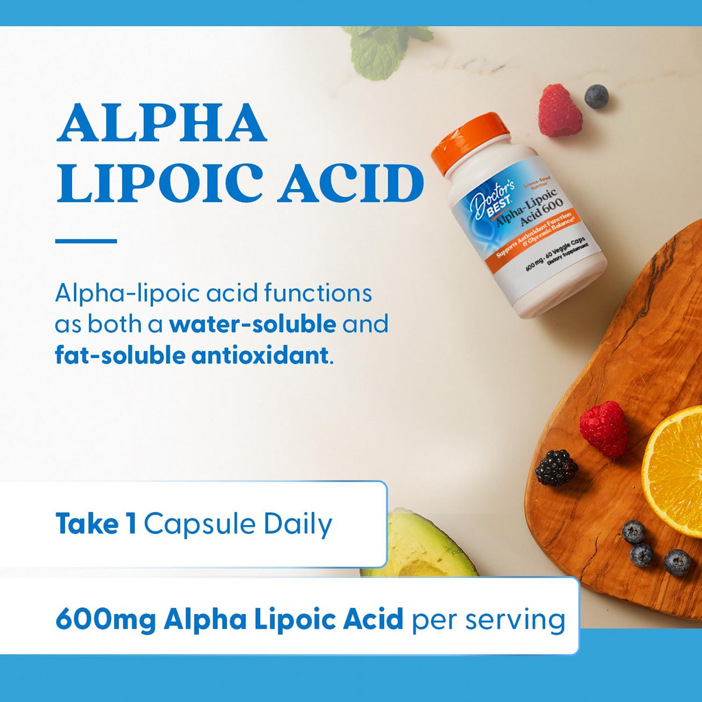 Doctor's Best Alpha-Lipoic Acid 600 600 mg, 180 Veg Caps