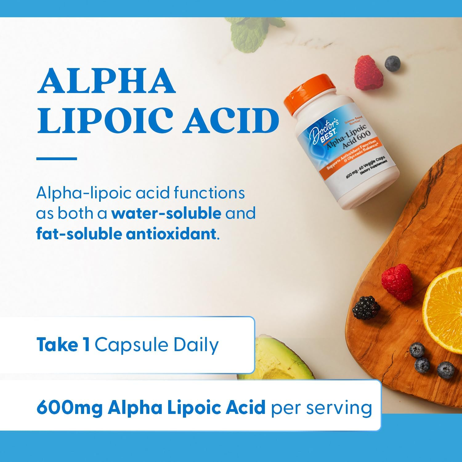 Doctor's Best Alpha-Lipoic Acid 600 600 mg, 180 Veg Caps