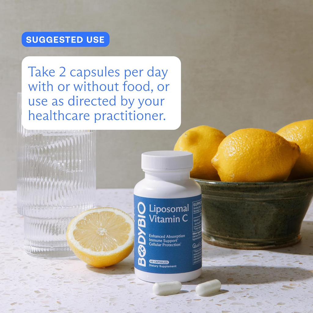 BodyBio Liposomal Vitamin C 1000mg 60 Capsules