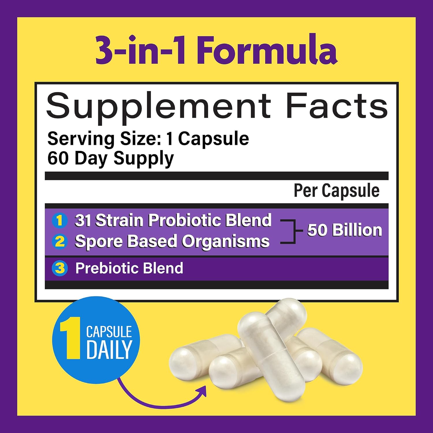 InnovixLabs Multi-Strain Probiotic 60 Capsules