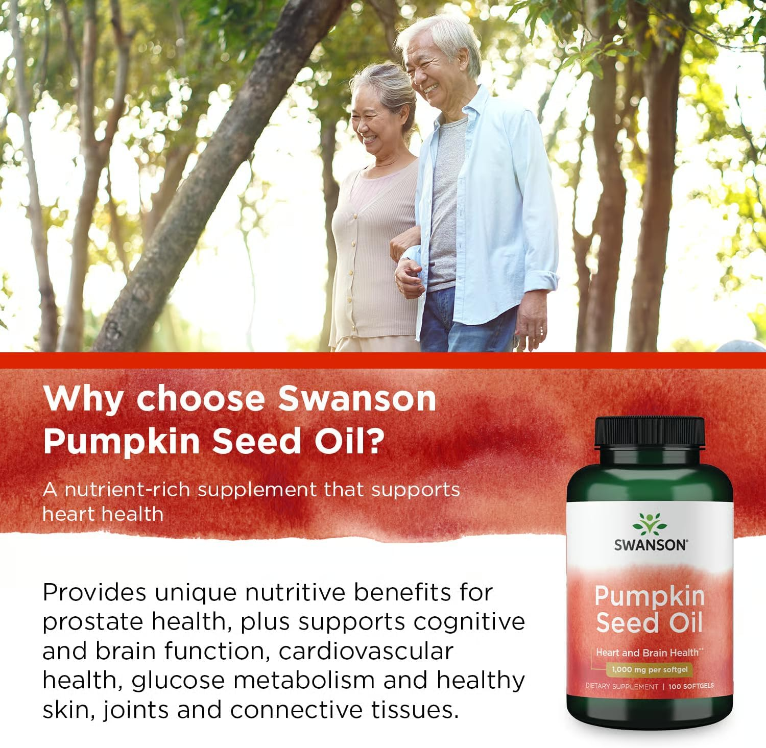 Swanson Pumpkin Seed Oil 1,000 mg 100 Softgels