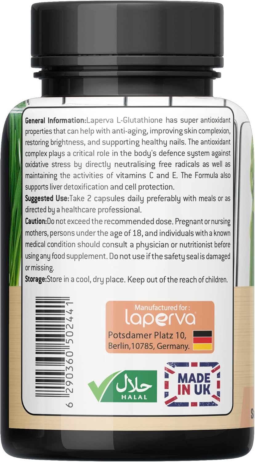 Laperva Antioxidant Complex L Glutathione 400mg 60 Veggie Capsules