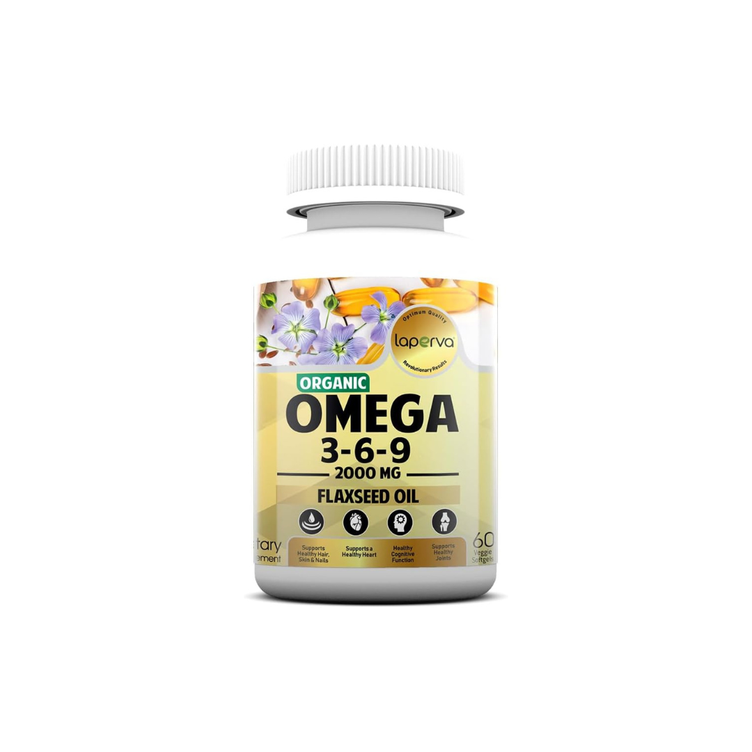 Laperva Organic Omega-3-6-9 60 Veggie Softgels 2000 mg
