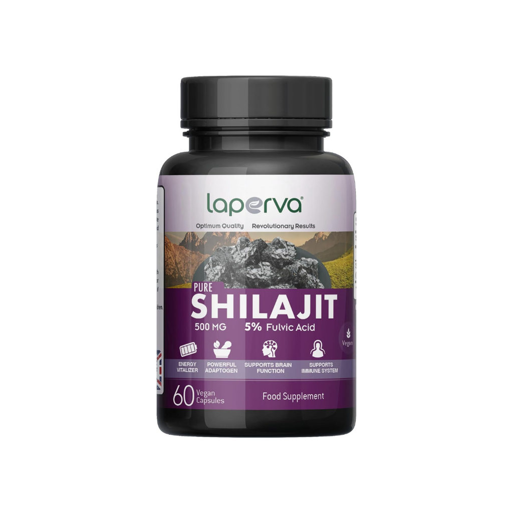 Laperva Pure Shilajit with 5% Fulvic Acid 500mg - 60 Capsules