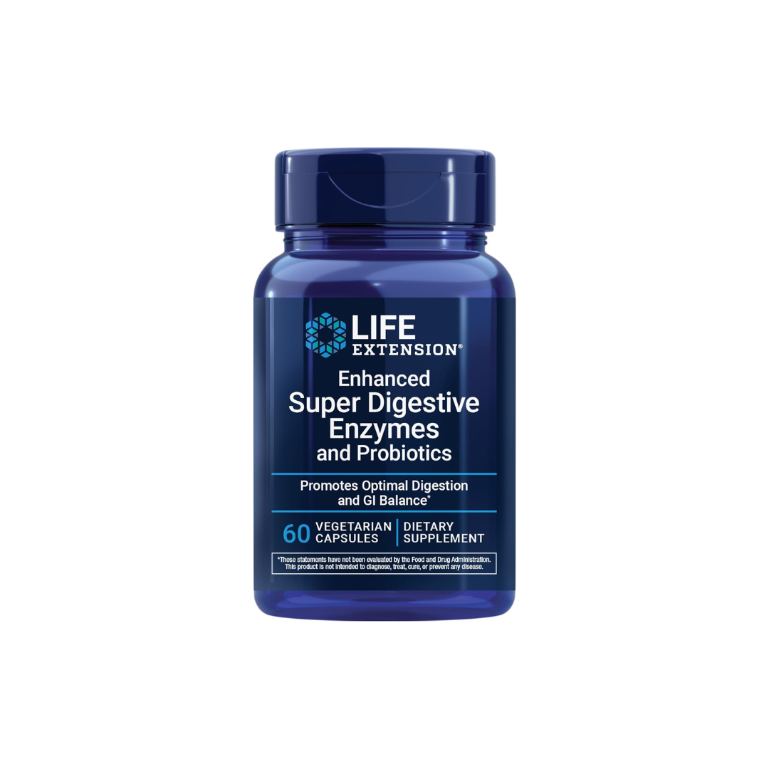 Life Extension Enhanced Super Digestive Enzymes 60 Vegetarian Capsules