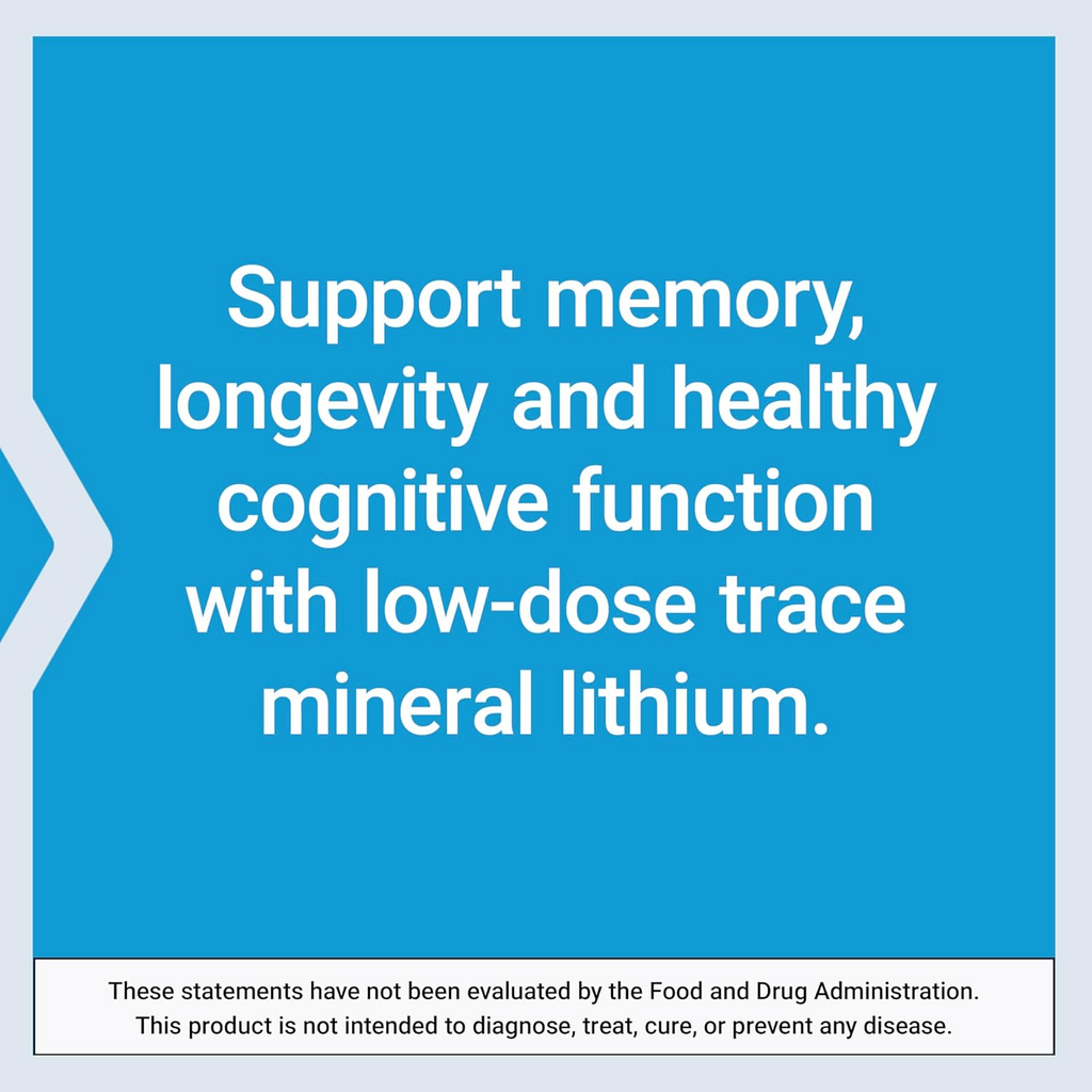 Life Extension Lithium 1,000 mcg 100 Vegetarian Capsules