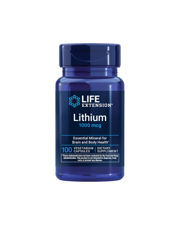 Life Extension Lithium 1,000 mcg 100 Vegetarian Capsules
