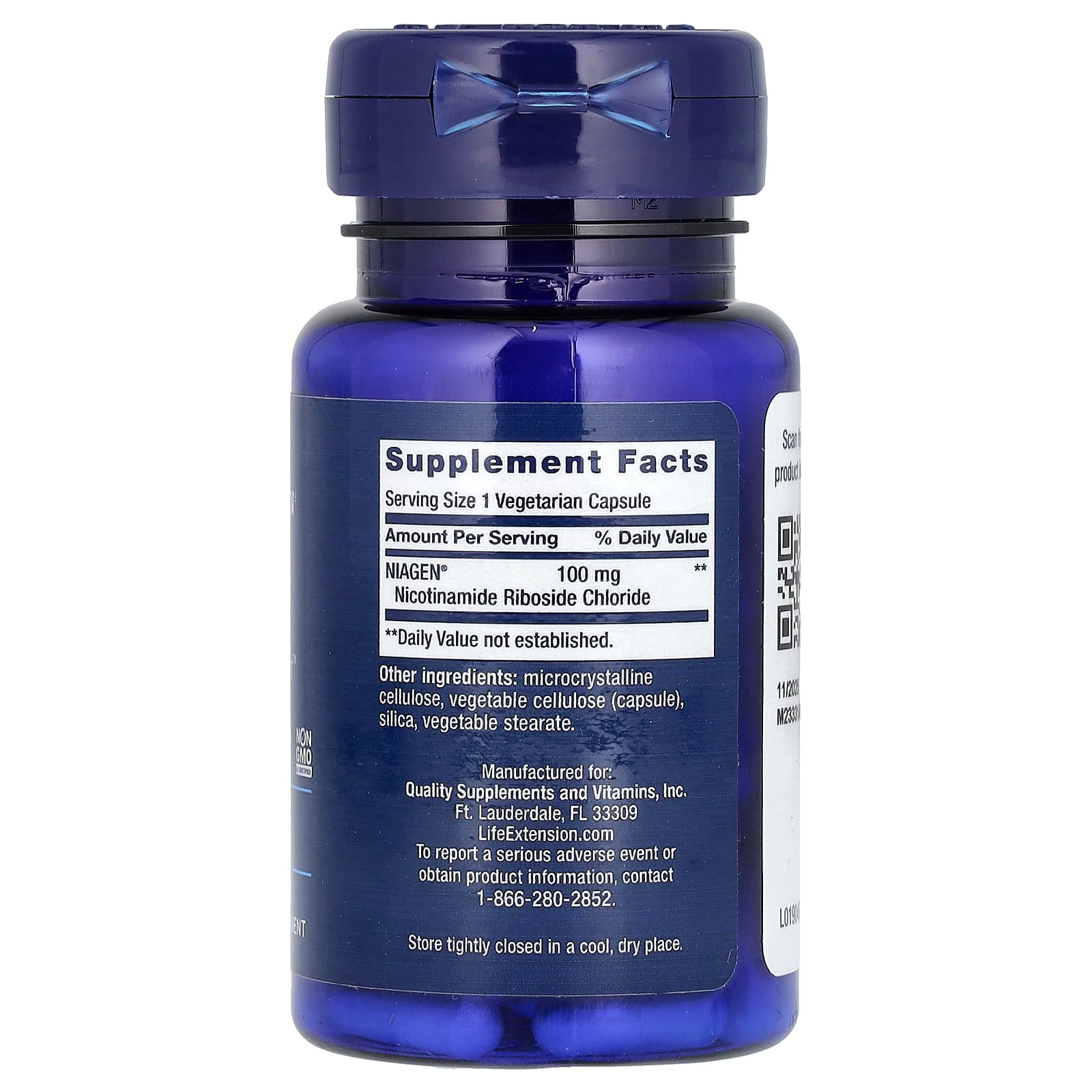 Life Extension NAD+ Cell Regenerator 100 mg, 30 Vegetarian Capsules