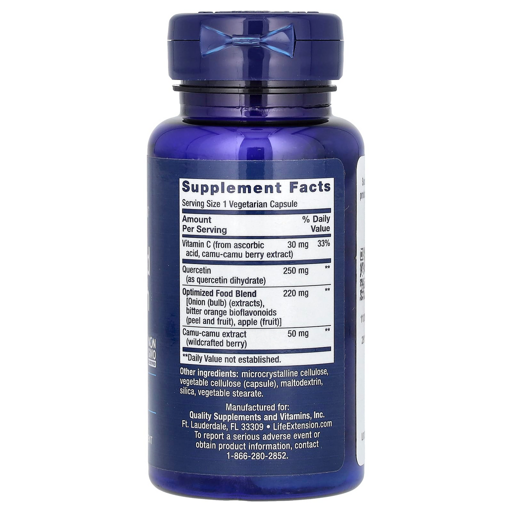Life Extension Optimized Quercetin 250 mg, 60 Vegetarian Capsules