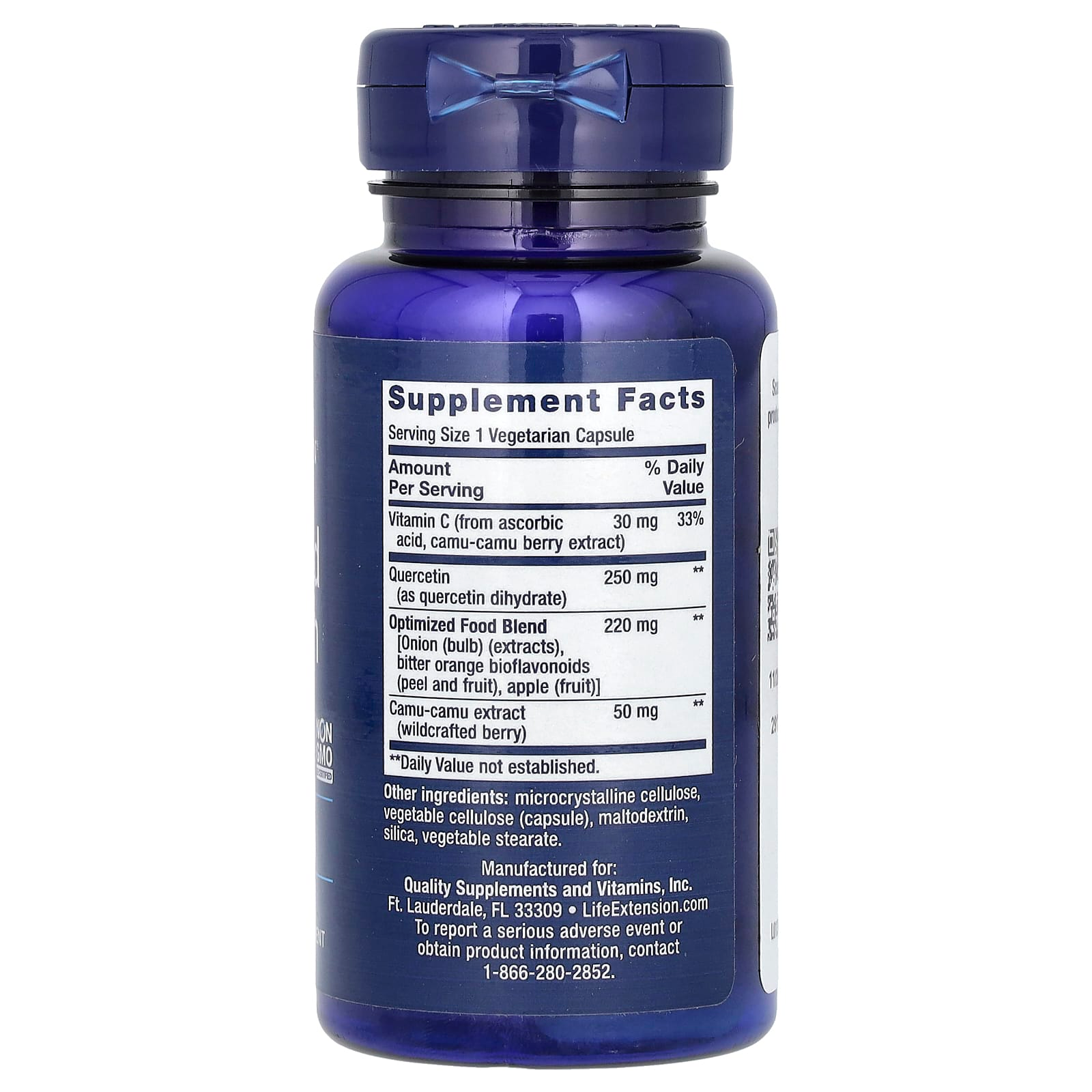 Life Extension Optimized Quercetin 250 mg, 60 Vegetarian Capsules