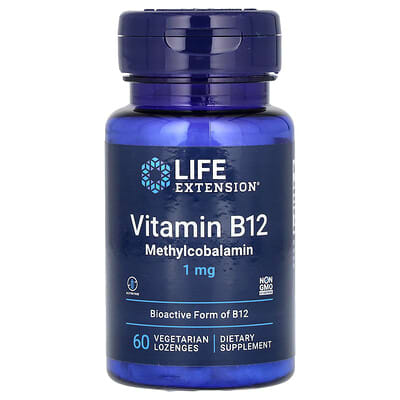 Life Extention Vitamin B12 Methylcobalamin - Bioactive Form of B12 - 100 Count