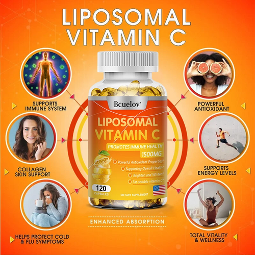 BCUELOV Liposomal Vitamin C 1500mg - 120 Capsules