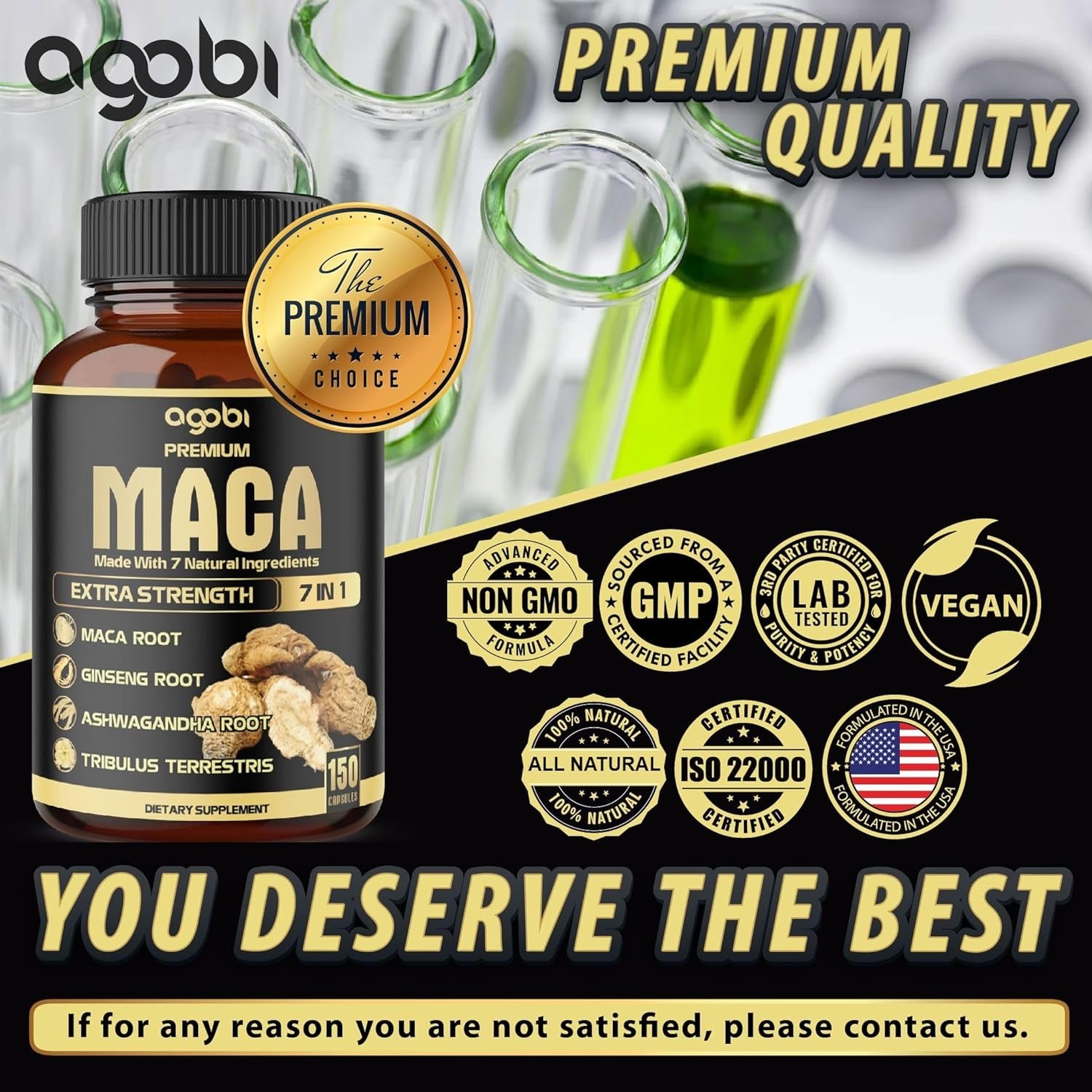 Agobi Maca Extra Strength Supplement 7 in 1 _ 120 Capsules