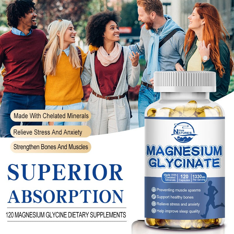 NATURE'S LIVE Magnesium Glycinate 1330mg 120 Capsules