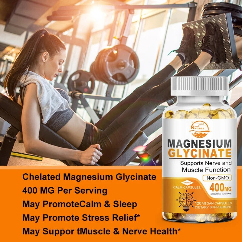Nature's Live Magnesium Glycinate 400mg _ 120 Capsules