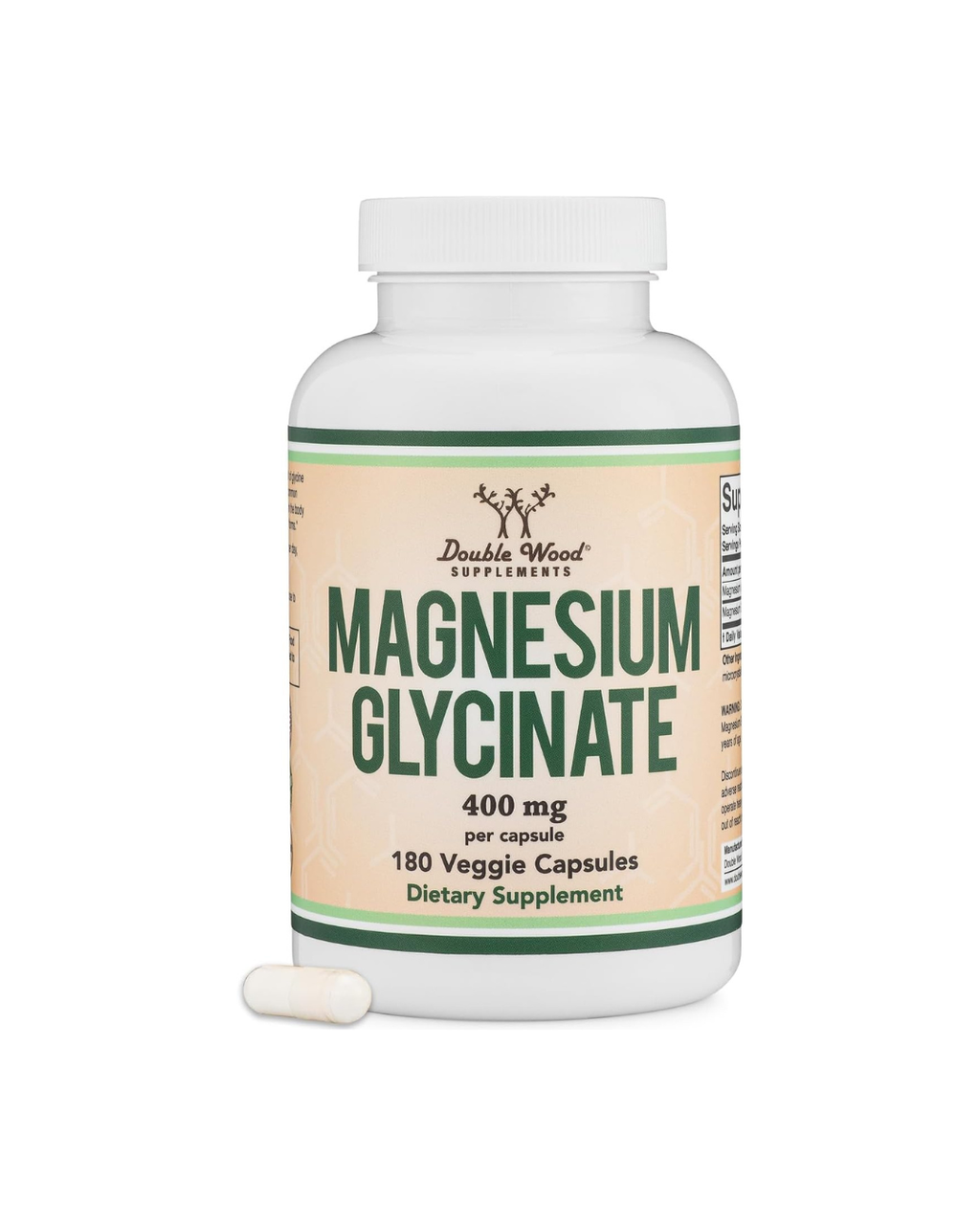 Double Wood Magnesium Glycinate 400mg 180 Capsules