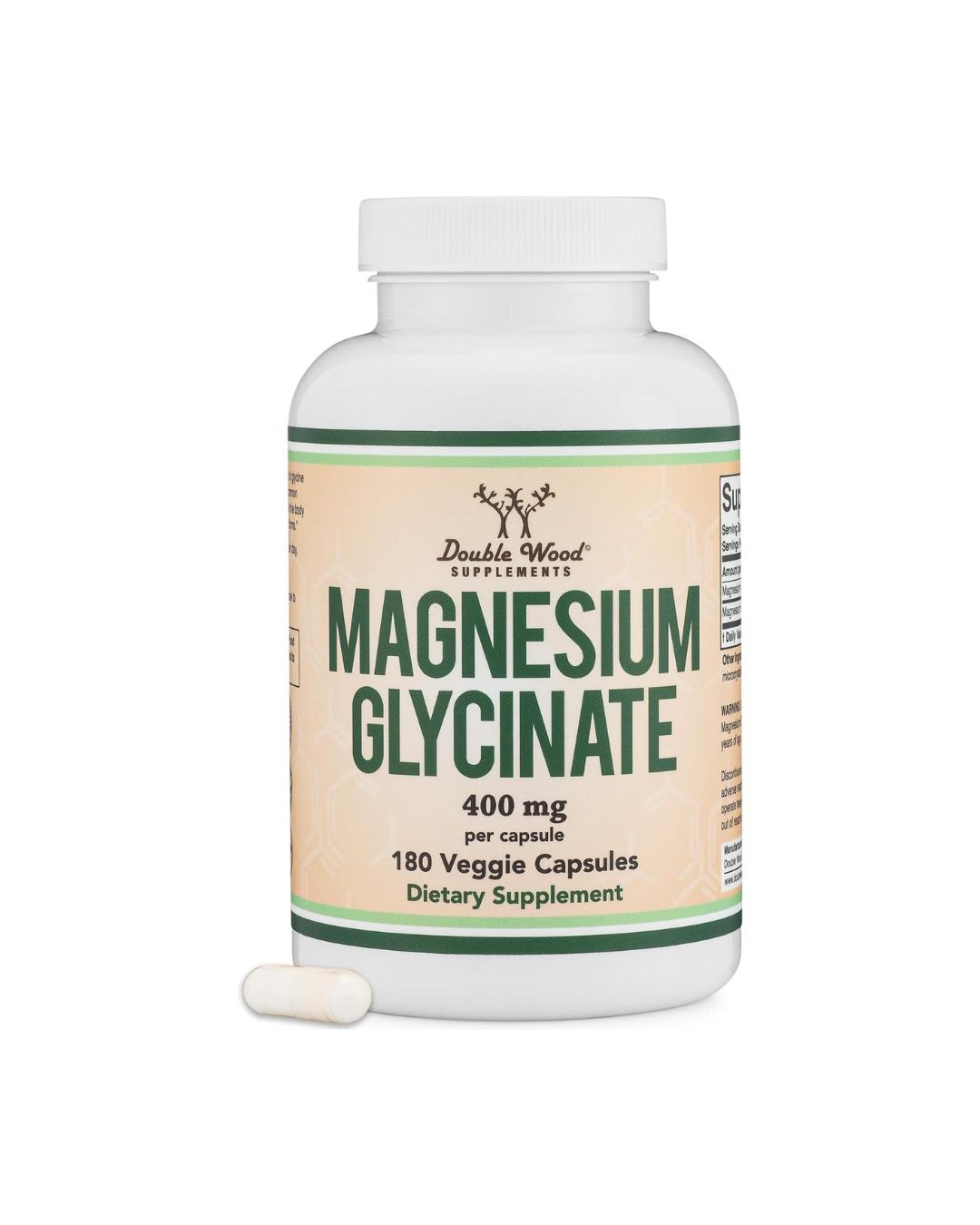 Double Wood Magnesium Glycinate 400mg 180 Capsules