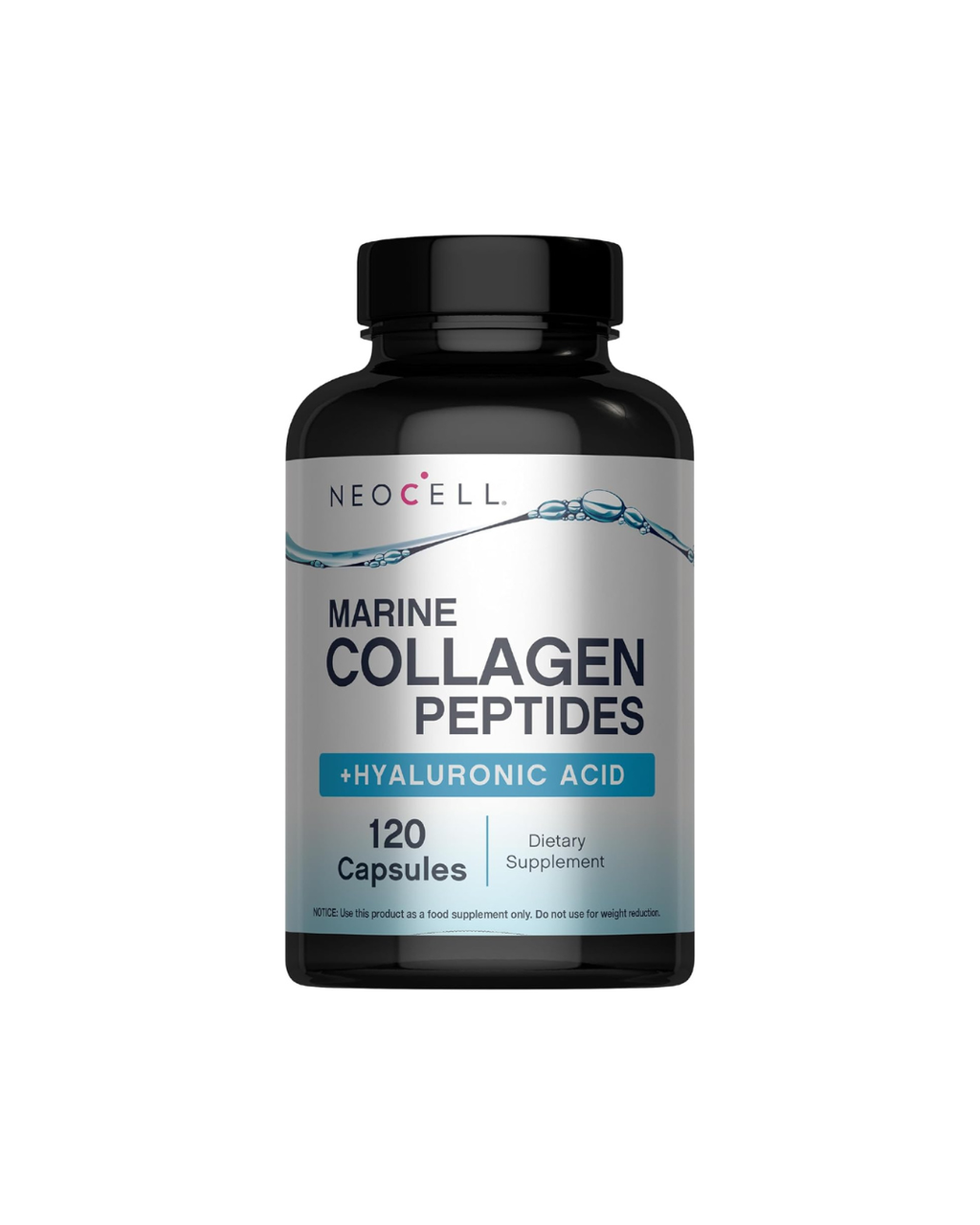 NeoCell Marine Collagen Peptides + Hyaluronic Acid, 120 Capsules