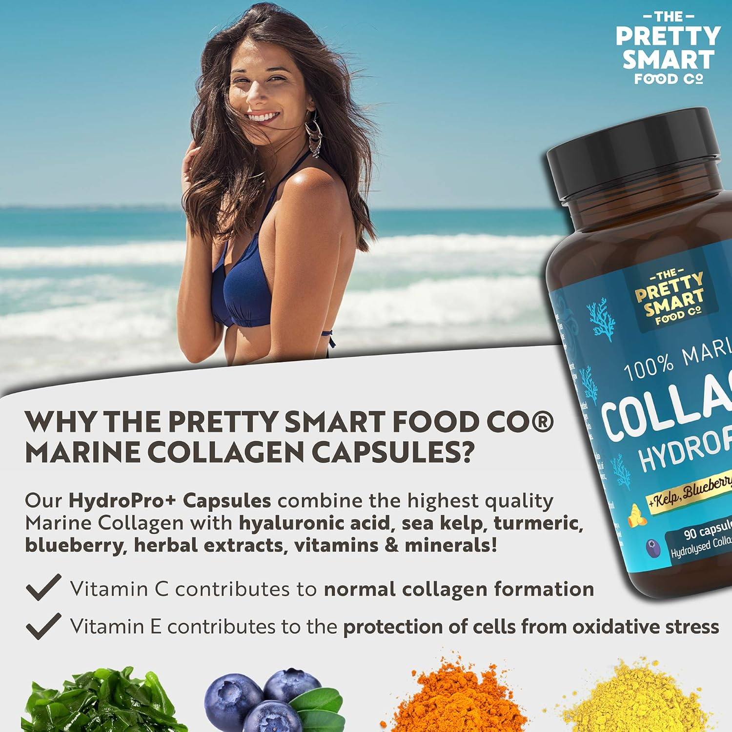 100% Marine Collagen Hydropro+ Capsules - 60 Count