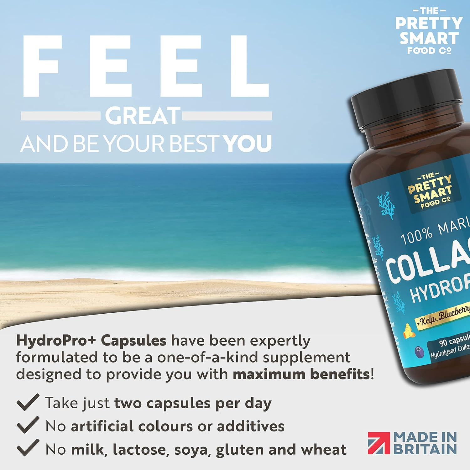 100% Marine Collagen Hydropro+ Capsules - 60 Count