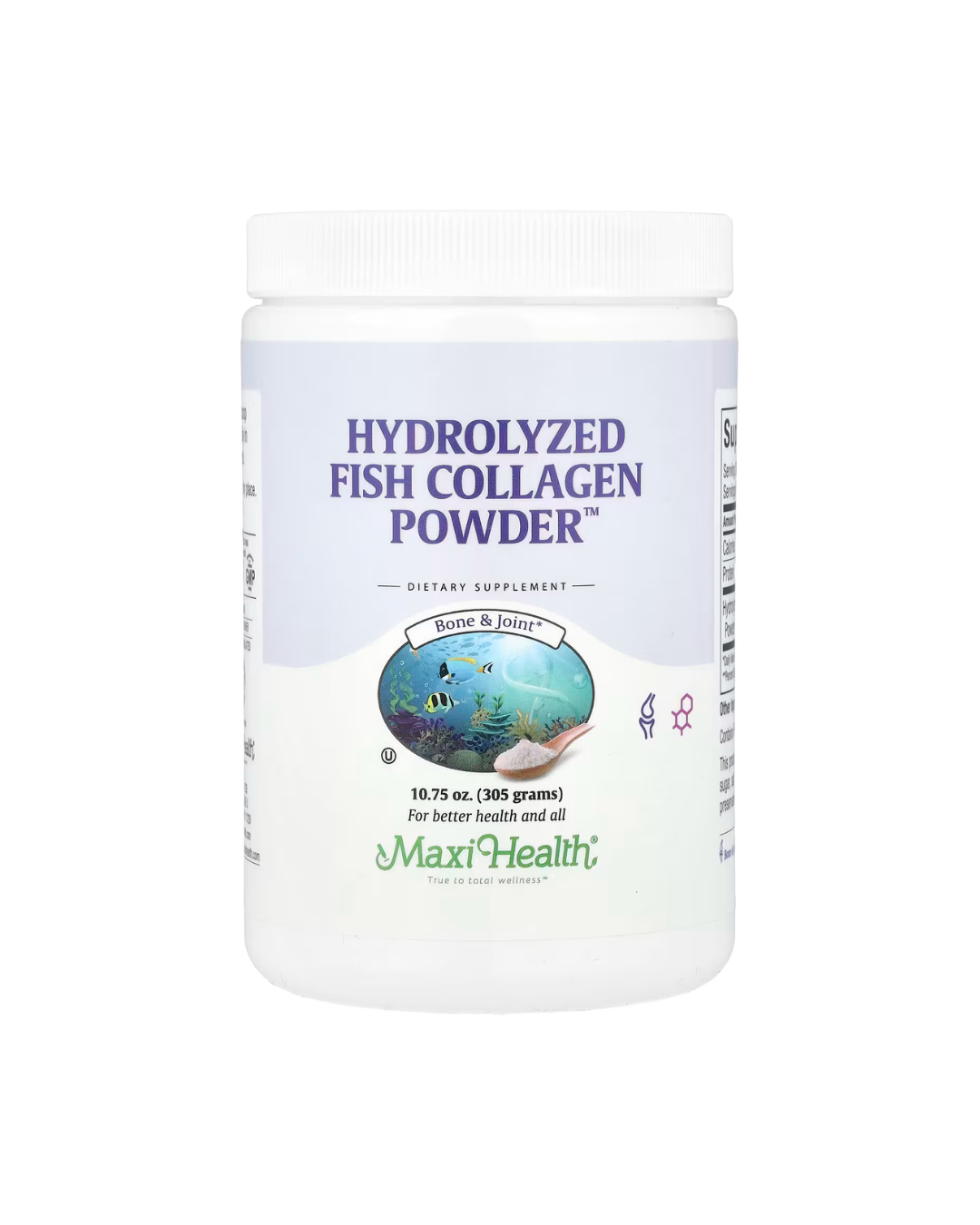 Maxi Health Hydrolyzed Fish Collagen Powder 10.75 oz (305 g)