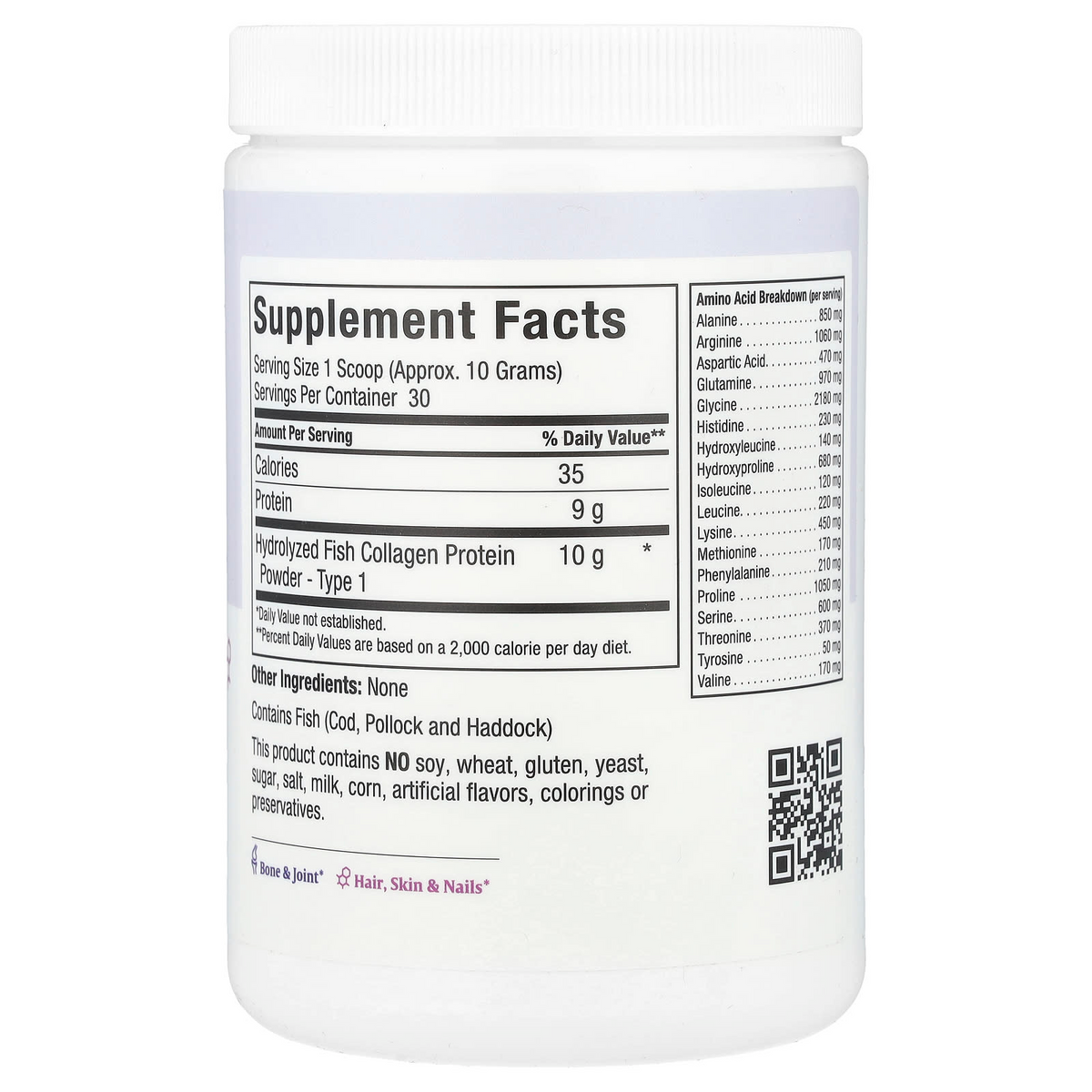 Maxi Health Hydrolyzed Fish Collagen Powder 10.75 oz (305 g)