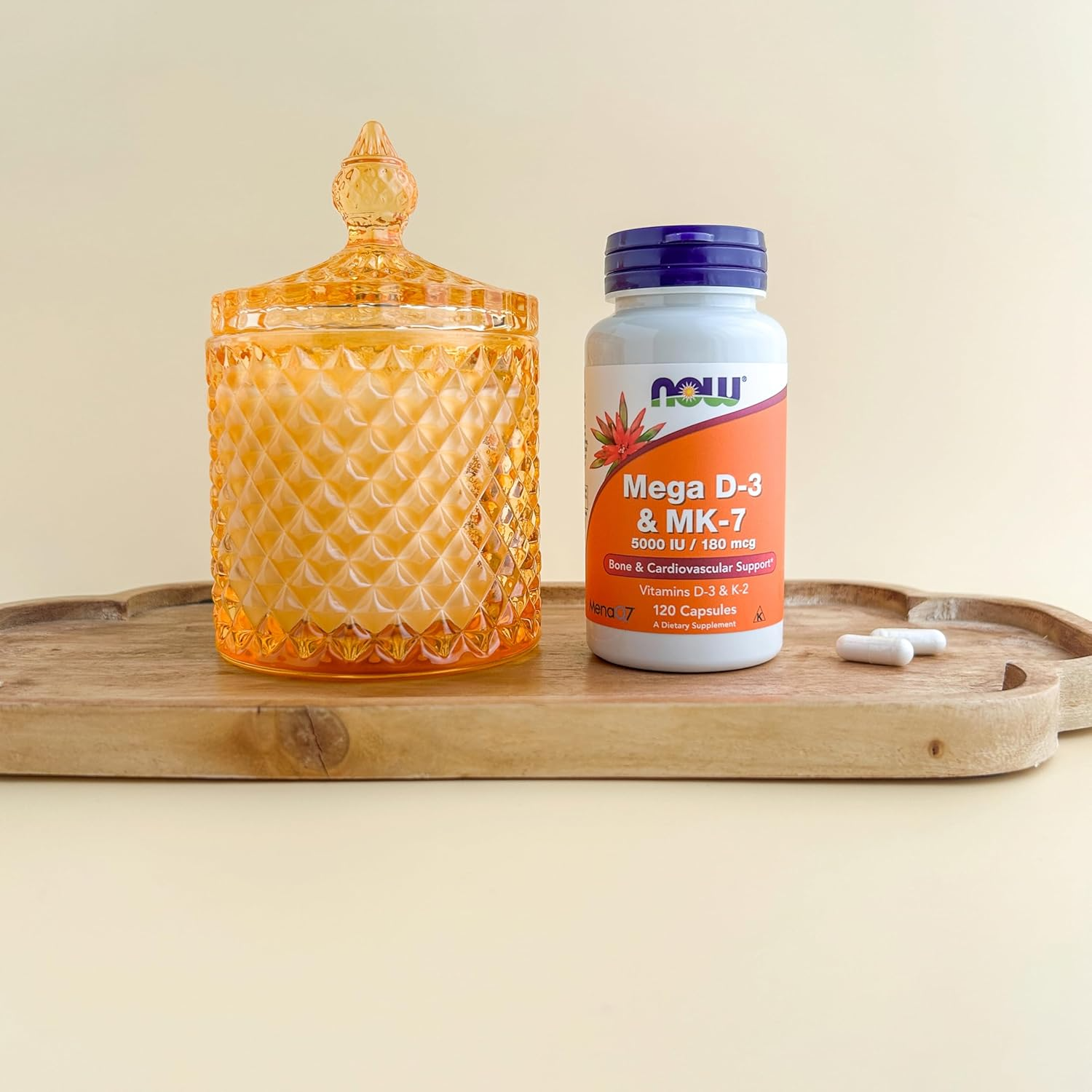 Now Foods Mega D-3 & MK-7 5000 IU / 180 mcg 60 Capsules