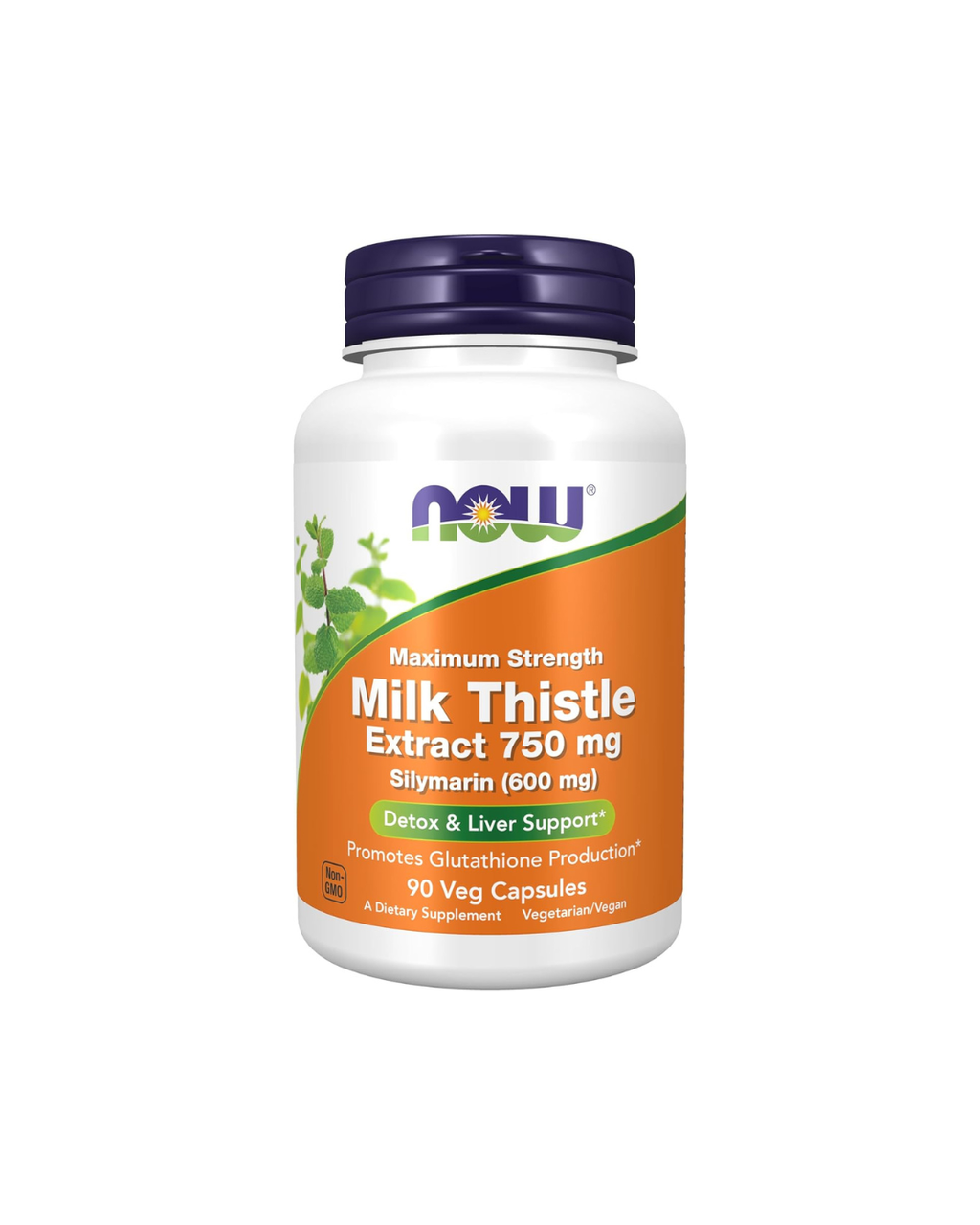 Now Foods Milk Thistle Extract 750 mg Silymarin (600 mg) Maximum Strength - 90 Veg Capsules