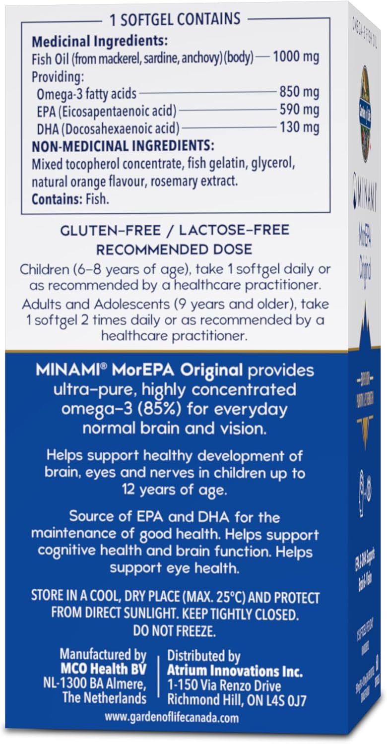 Minami Nutrition Mor EPA Omega-3 60 Softgels