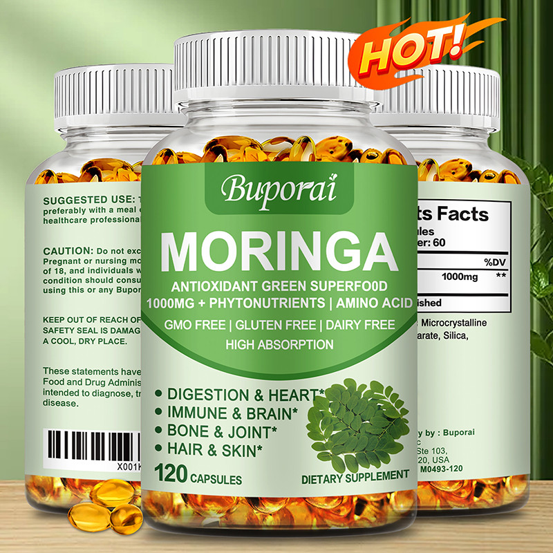 Buporai Moringa 1000mg Softgels - 120 Count