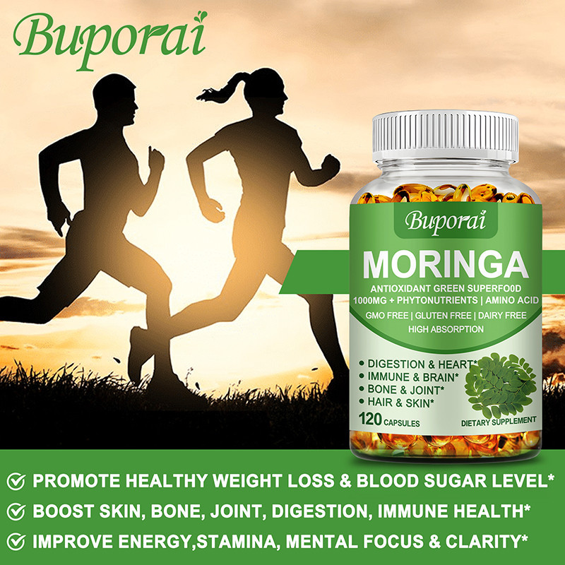 Buporai Moringa 1000mg Softgels - 120 Count