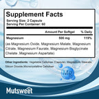 MUTSWEET Premium Magnesium Complex 500mg _ 120 Capsules