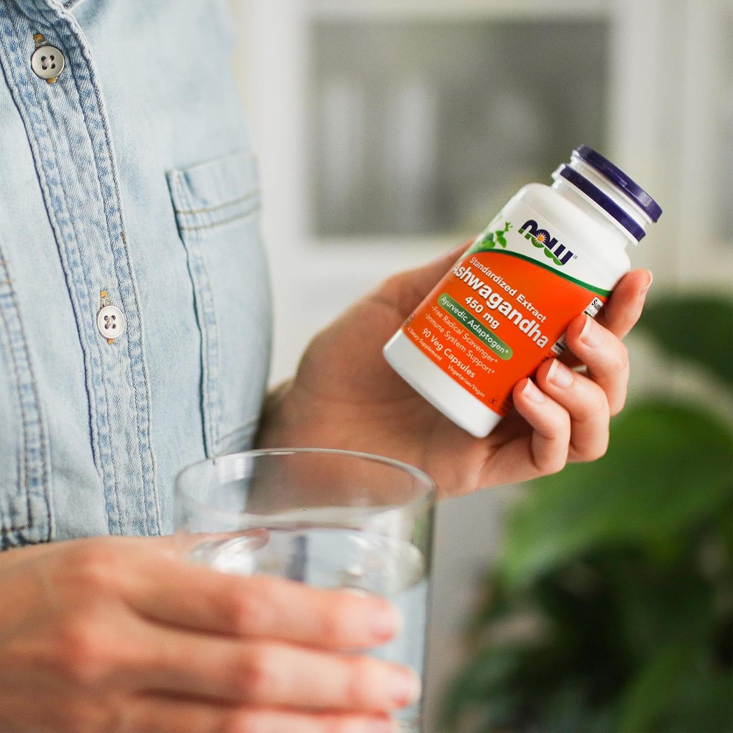 NOW Foods Ashwagandha Standardized Extract 450 mg, 90 Veg Capsules